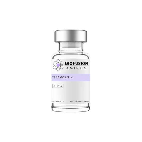 Tesamorelin (5MG) stabilized GHRH analog research peptide vial — BioFusion Aminos
